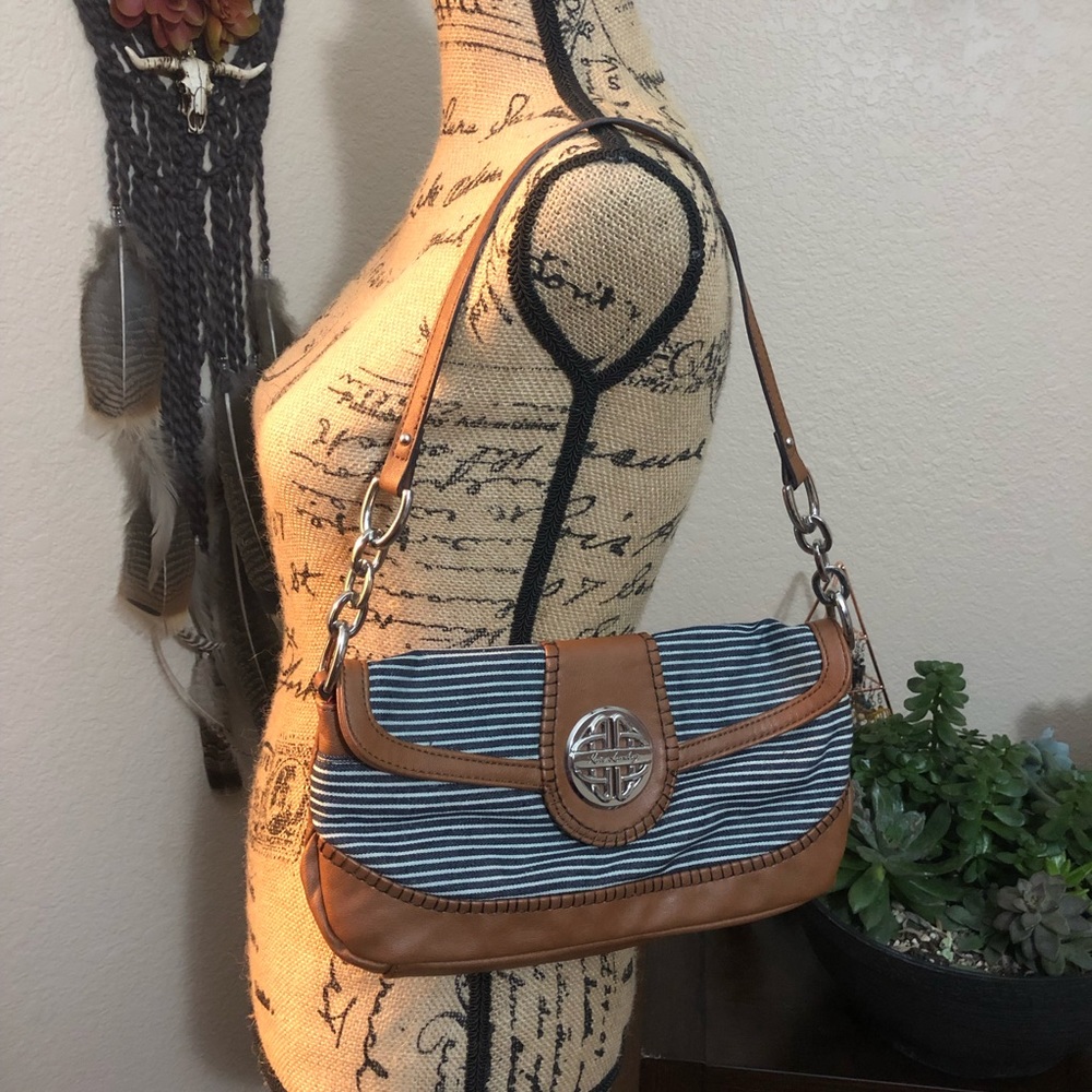 Kate Landry Stripped Shoulder Bag Purse